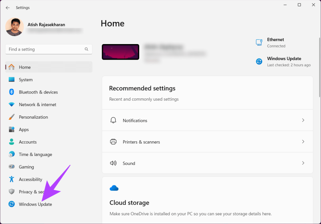 зайдите в Центр обновления Windows