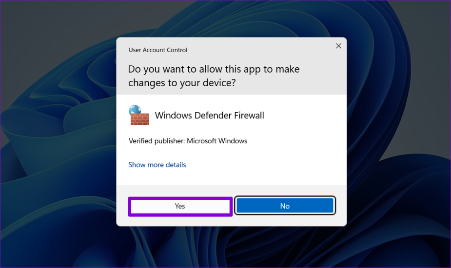 Контроль учетных записей брандмауэра Windows