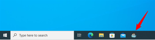 Папка закреплена на панели задач Windows 10.