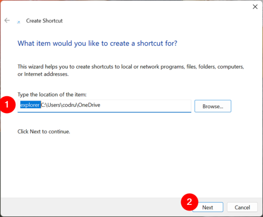 Введите explorer и добавьте пробел перед папкой.