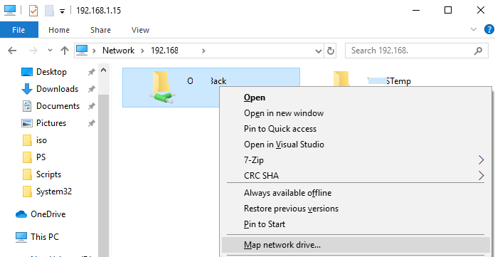 Подключить сетевой диск из проводника Windows