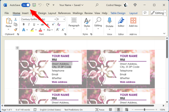 Как включить автосохранение в Word