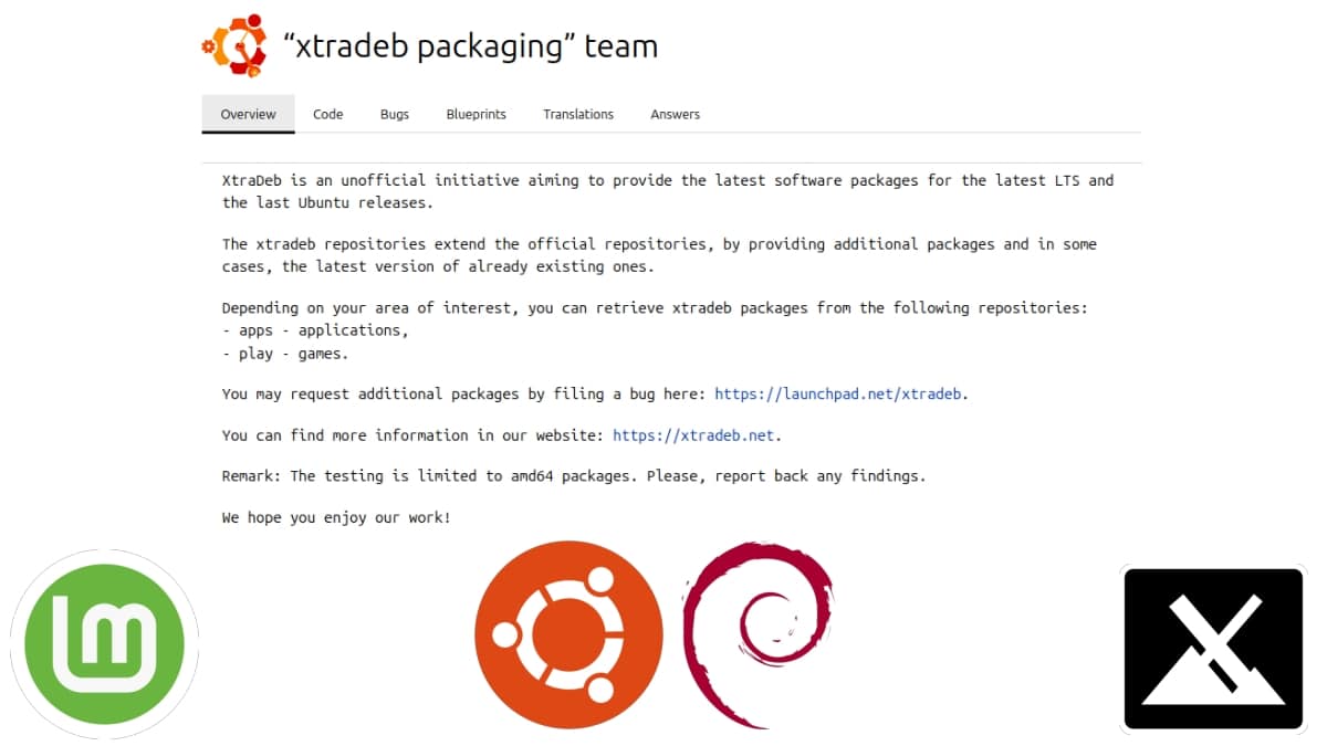 XtraDeb: неофициальная инициатива Ubuntu, совместимая с Debian и MX.
