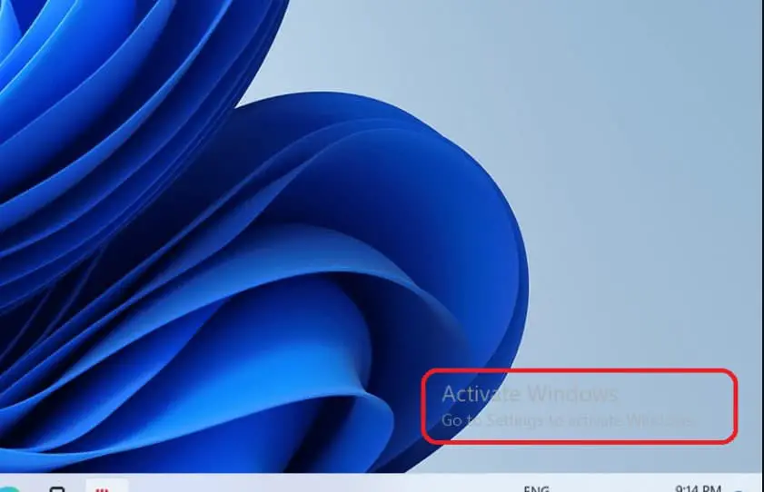 Активный водяной знак Windows