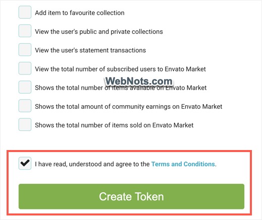 Проверьте разрешение и создайте токен