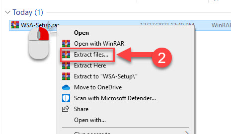 Извлеките файл RAR