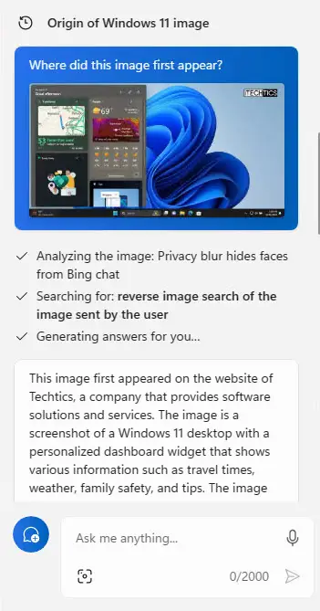Поиск изображений с помощью Copilot