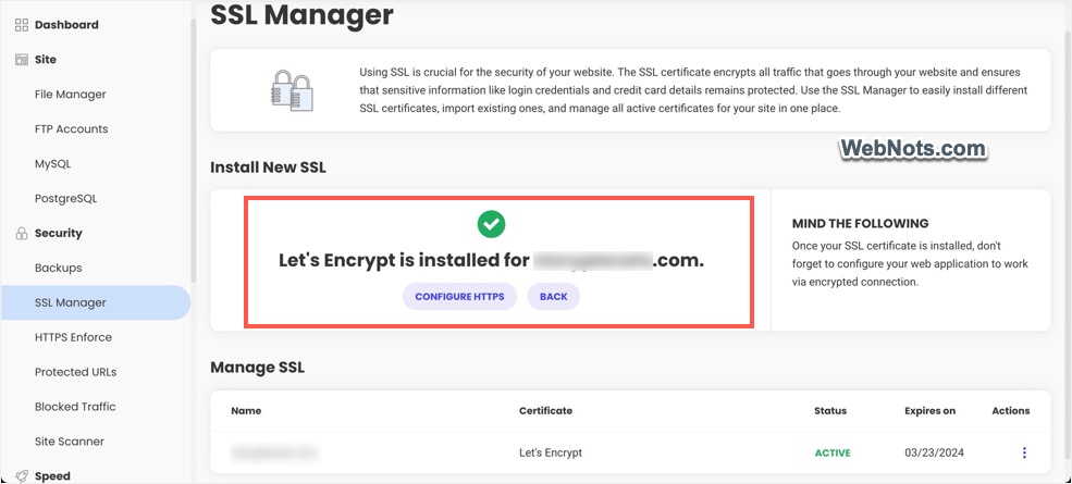 Давайте зашифруем установленный SSL