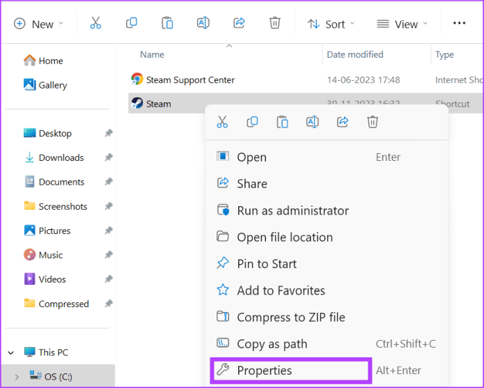 Запустите исполняемый файл Steam с измененными разрешениями
