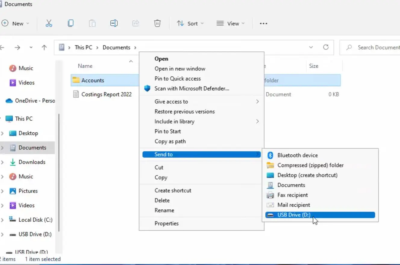 Отправить файл на внешнее хранилище
