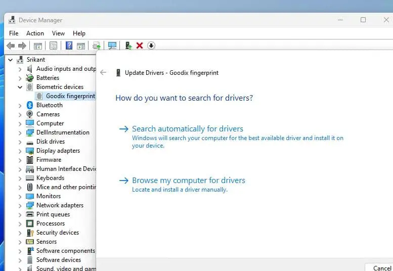 Обновите драйвер, чтобы увеличить скорость ноутбука