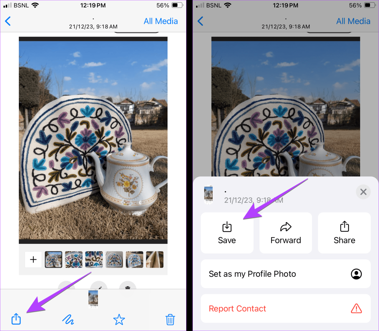 WhatsApp iPhone сохранить в приложении «Фото»