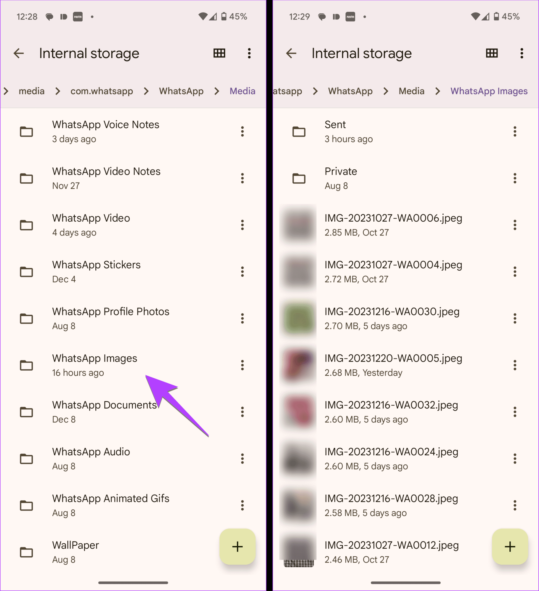Файловый менеджер WhatsApp для Android
