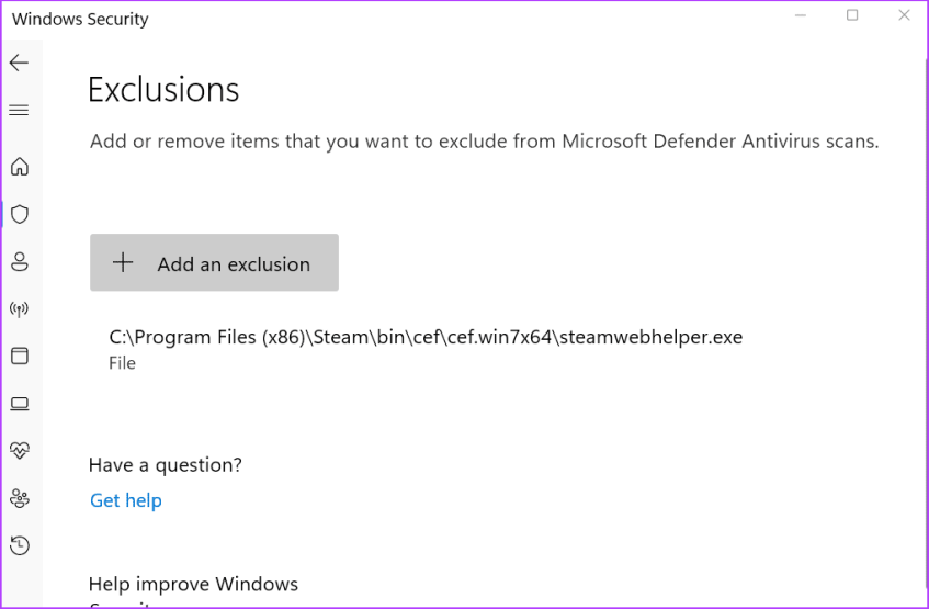 Белый список Steamwebhelper.exe в антивирусном программном обеспечении 6