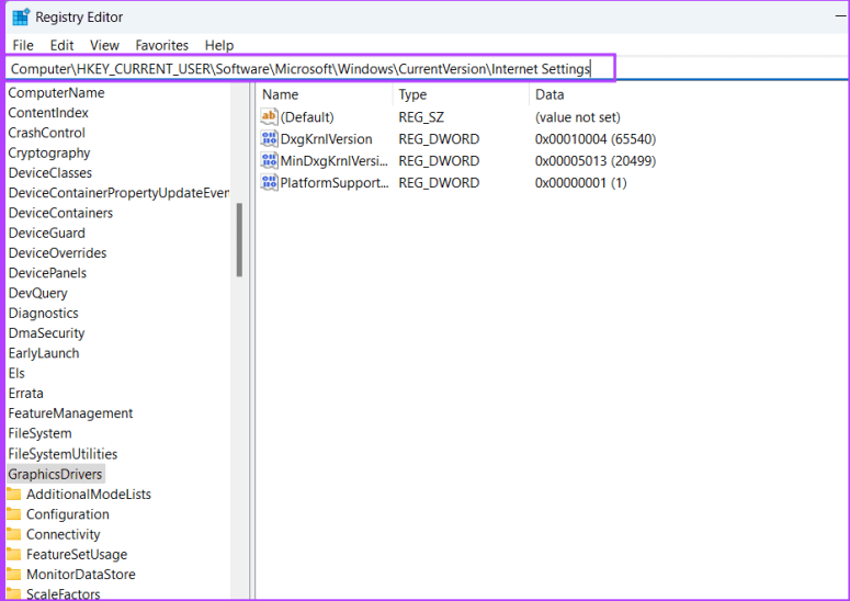 Очистите настройки прокси с помощью редактора реестра