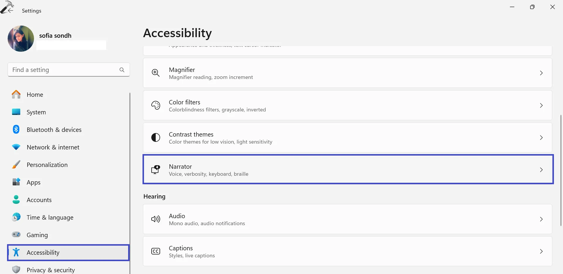 Доступность => Диктор
