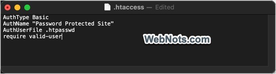 Добавить аутентификацию в htaccess