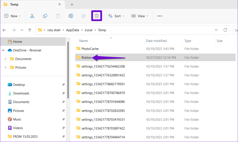 Очистить кэш Roblox в Windows