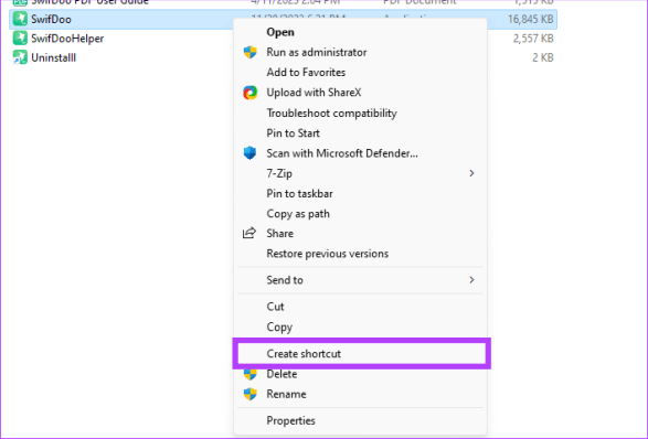 Создать ярлык 1