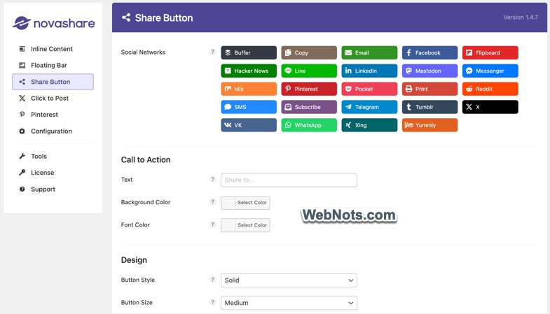 Настроить кнопку «Дополнительно поделиться»