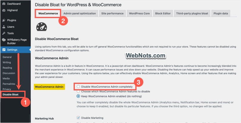 Полностью отключить администратор WooCommerce