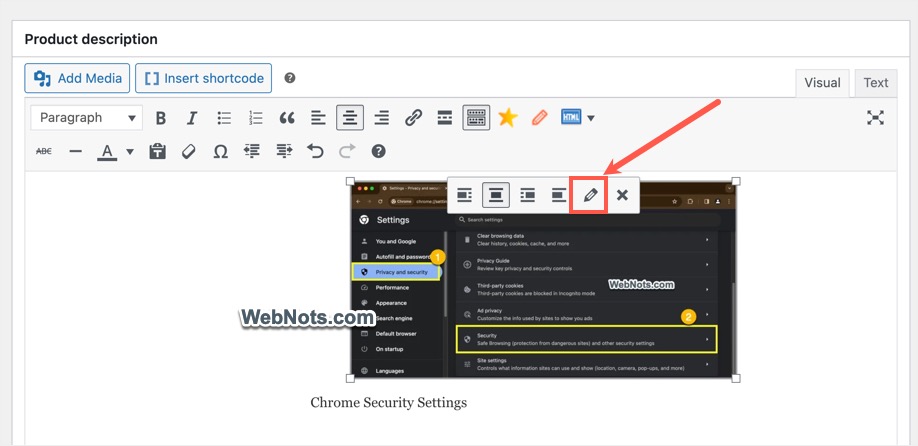 Редактировать изображение в классическом редакторе