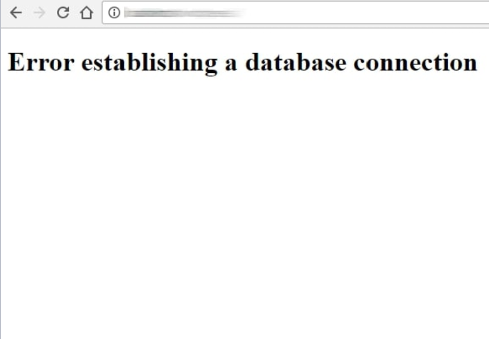Ошибка при установке соединения с базой данных