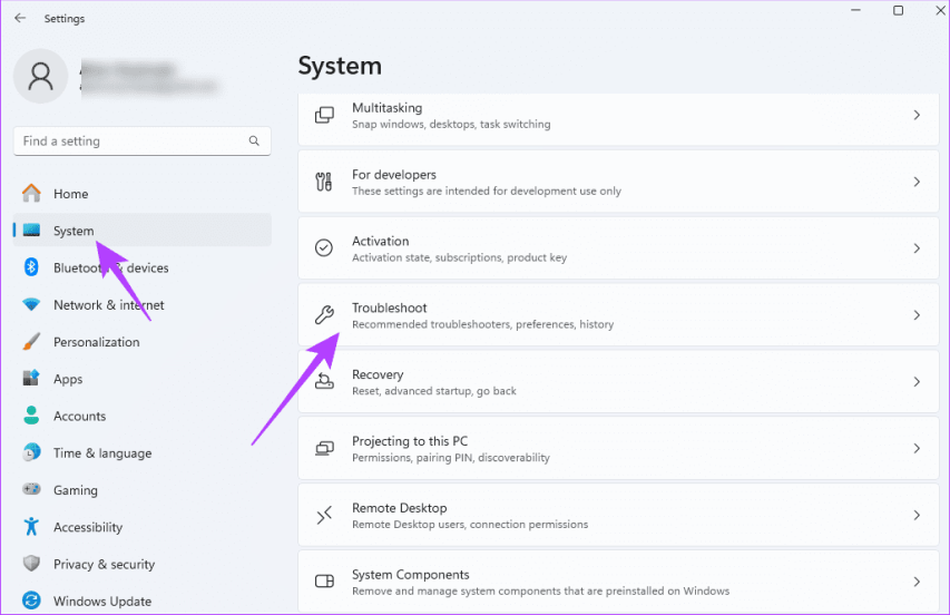 Открытие средства устранения неполадок