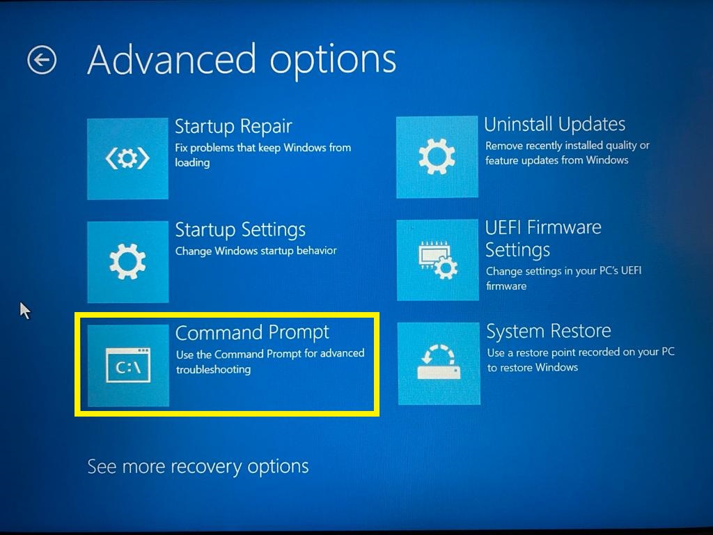 Исправить код ошибки 0xc000000f в Windows 11 — командная строка