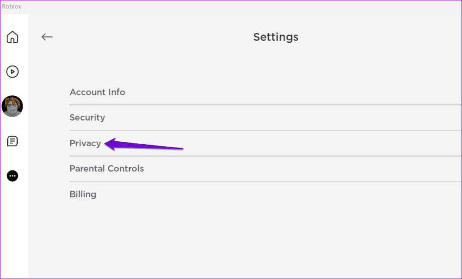 Настройки конфиденциальности Роблокс