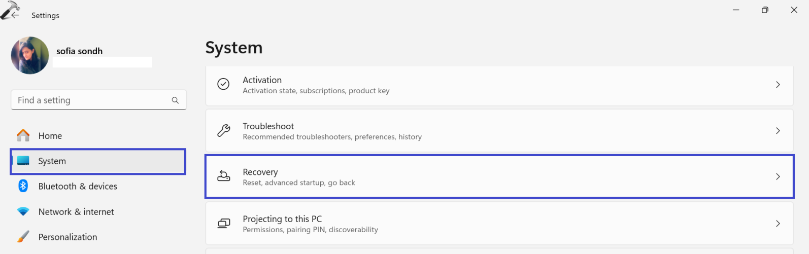 Исправить код ошибки 0xc000000f в Windows 11 — настройка 1