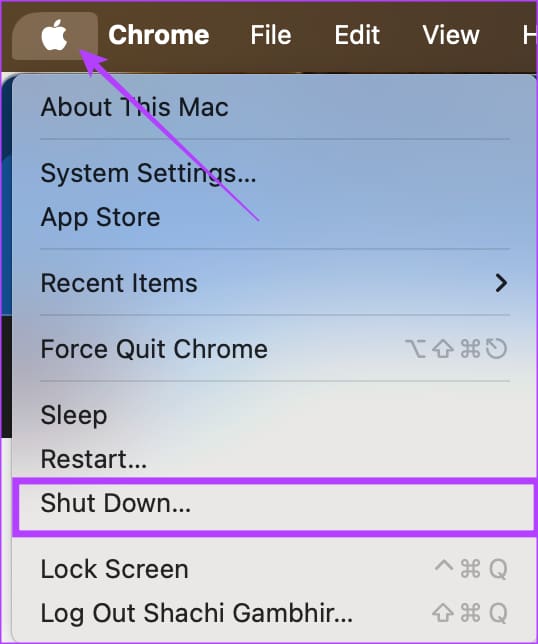 Выключите Mac 4