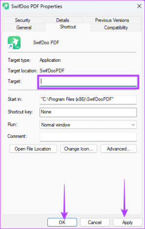 Обновить целевое поле