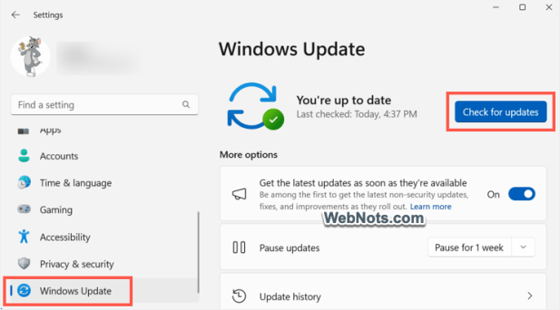 Проверьте и обновите Windows 11