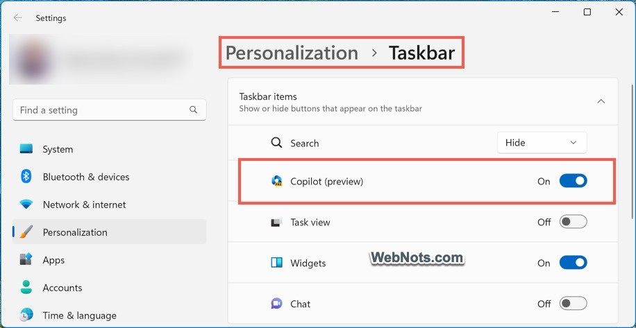 Отключить Copilot в Windows 11