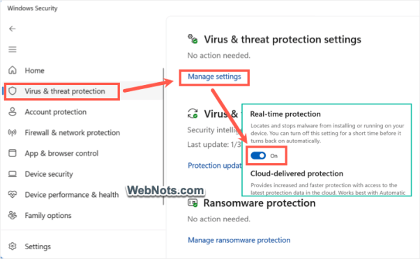 Отключить постоянную защиту