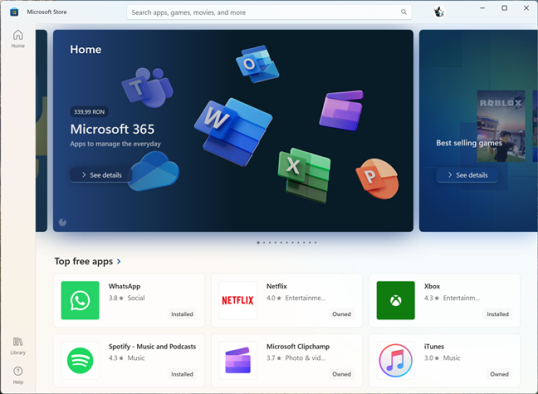 Посетите Microsoft Store, чтобы увидеть приложения и игры в новом регионе.