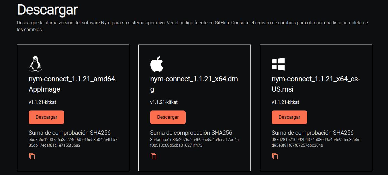 Как использовать Telegram с этим приложением NymConnect: снимок экрана 1
