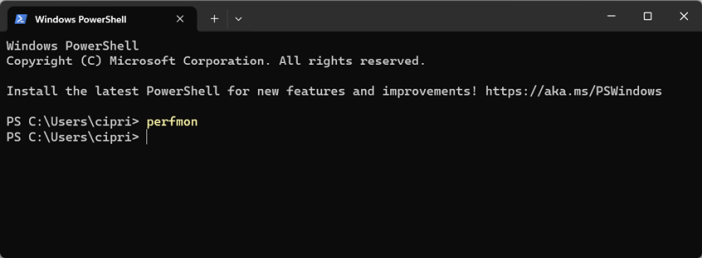 Запустите perfmon в командной строке