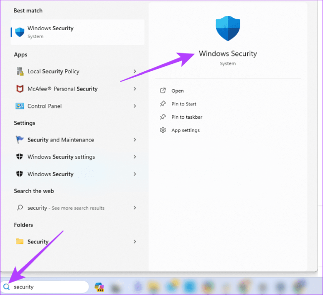 открытие безопасности Windows