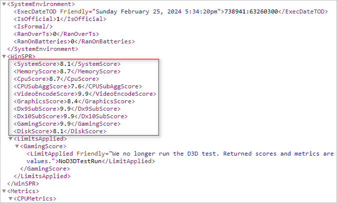 сведения о производительности