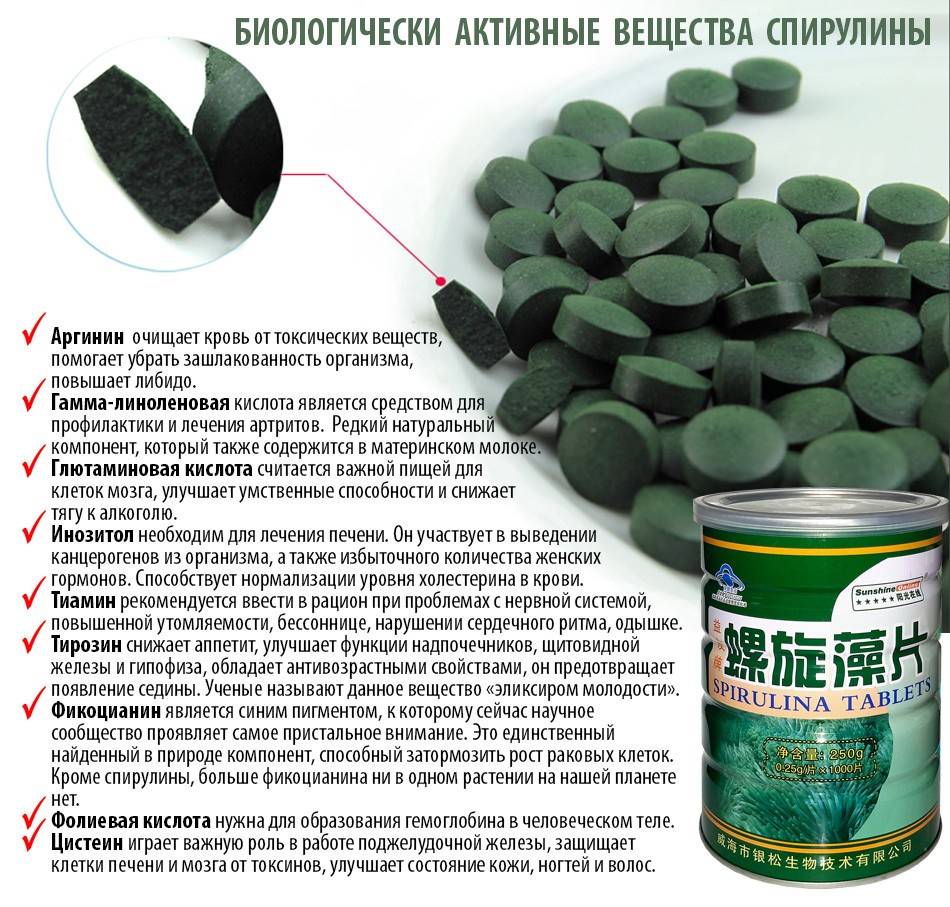 Спирулина: польза и вред, как принимать в таблетках, отзывы, состав