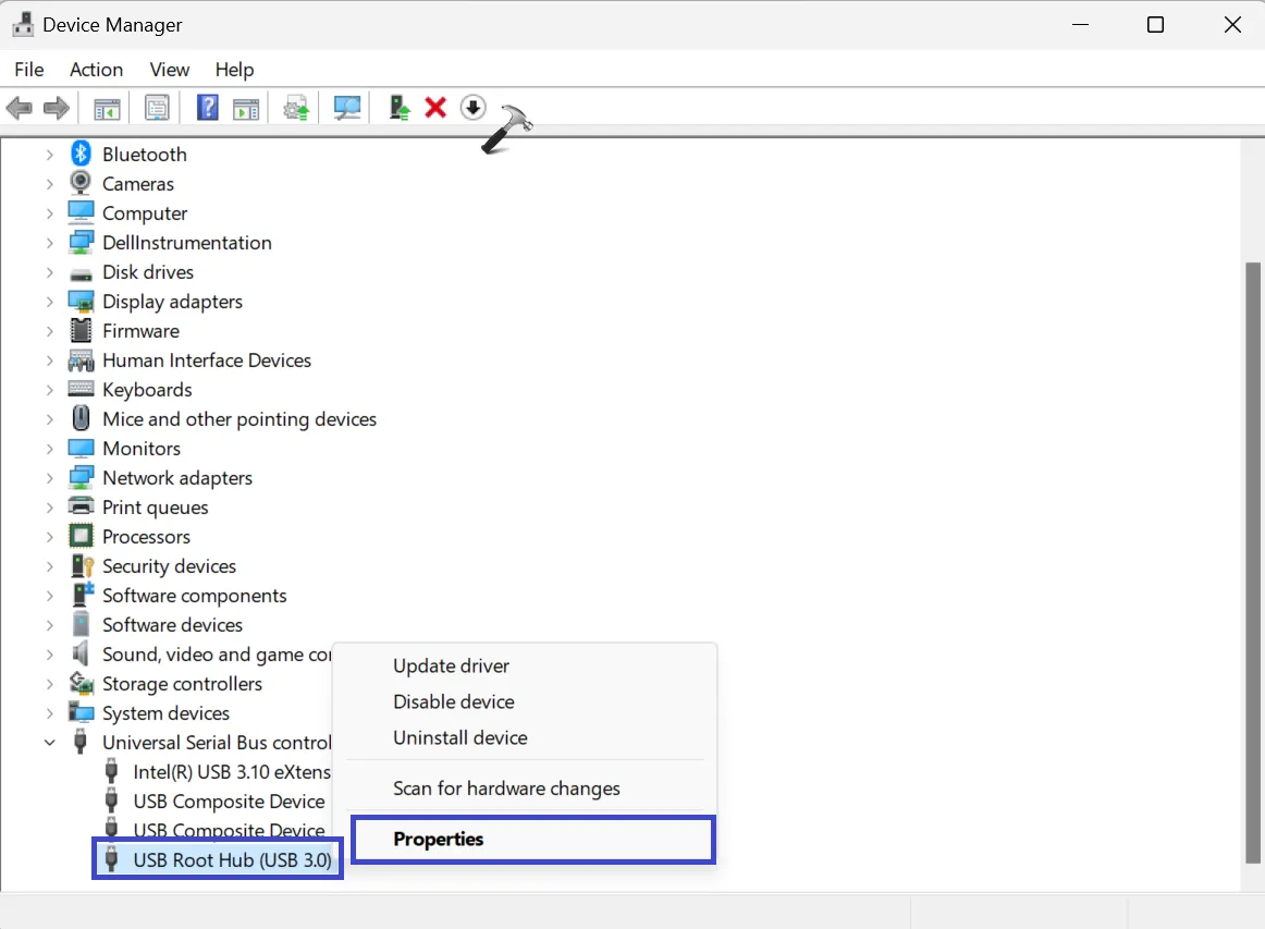 Развернуть Контроллер универсальной последовательной шины — Свойства