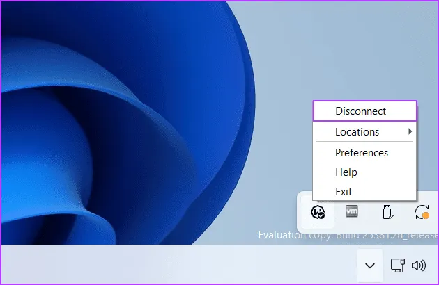 Отключить VPN 1 3