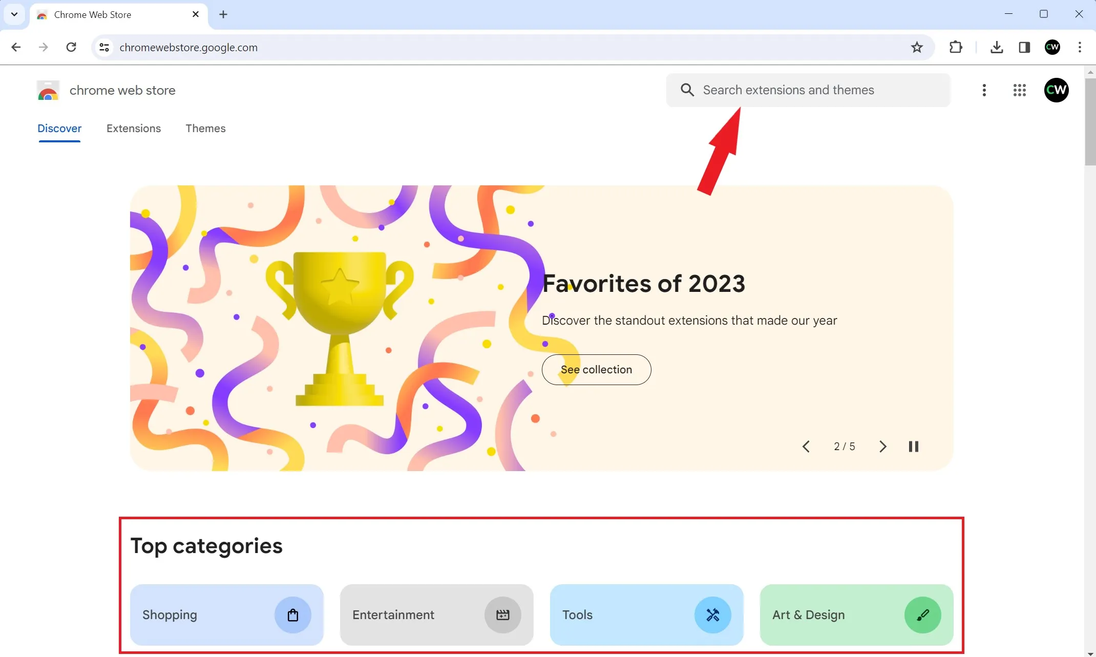 Расширения и темы поиска