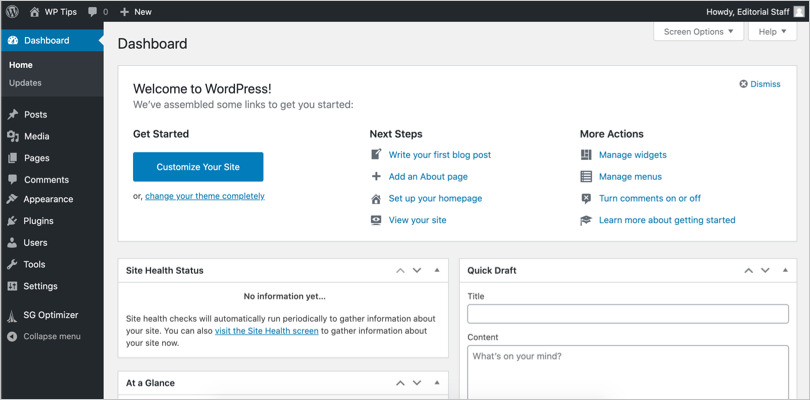 Панель администратора WordPress