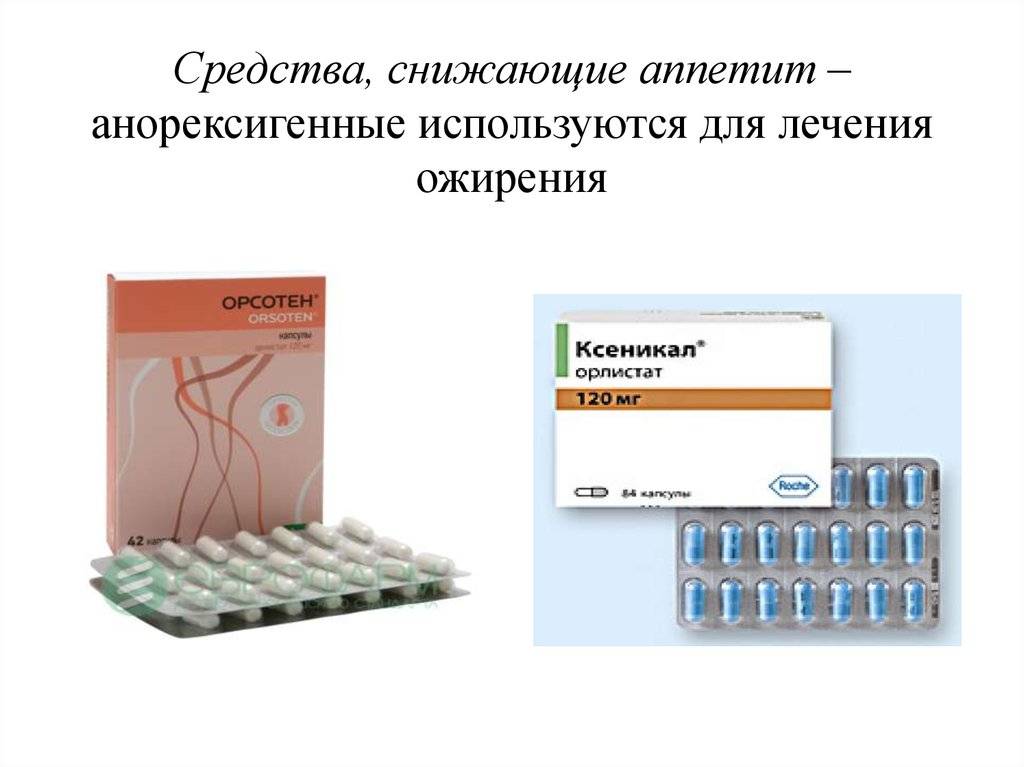 Список таблеток для снижения аппетита и препаратов, подавляющих чувство голода