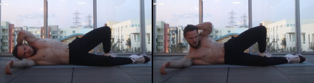 Боковые сокращения для развития косых мышц