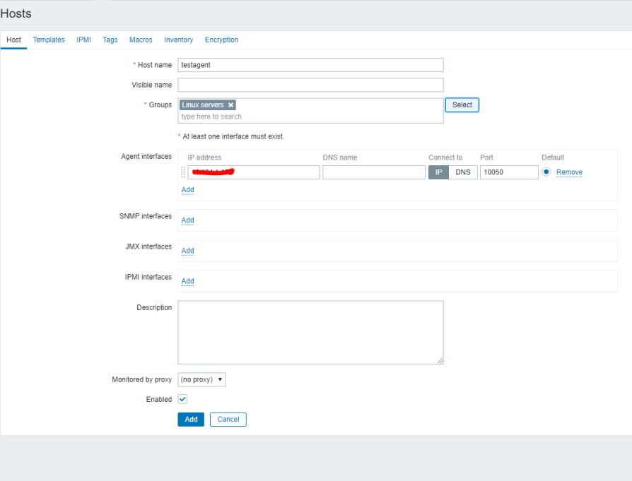 добавление ubuntu в мониторинг zabbix