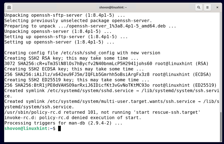 Ssh сервер debian что это